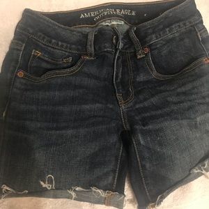 AE denim shorts